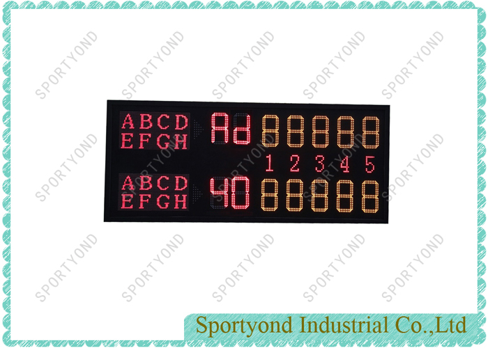 Singles and Doubles Player Display Tennis Court Scoreboard