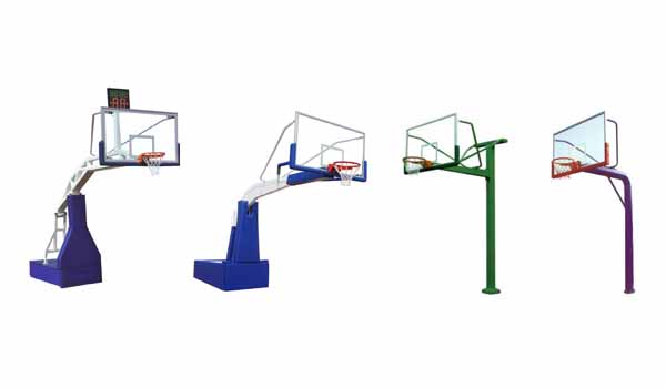 Electro-hydraulic & Manual-hydraulic & Spring Assisted & Fixed Height Basketball Stand