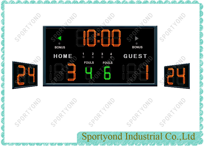 LED Basketball Scoreboard and 24 / 14 Shot Clock
