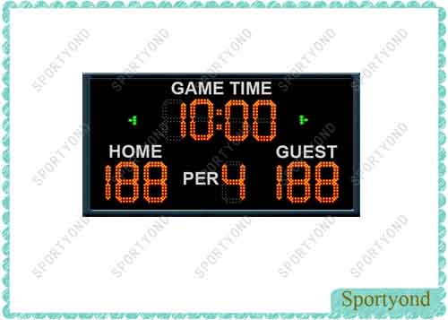 High School Basketball Korfball Court Scoreboard