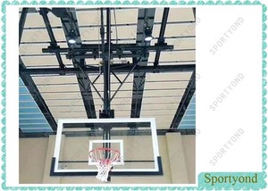 Electric Folding Ceiling Hung Basketball Backstop