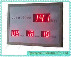 Digital Countdown Days Board with Time Display