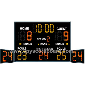 LED Basketball Scoreboard and 24 Shot Timer - spyscoreboard